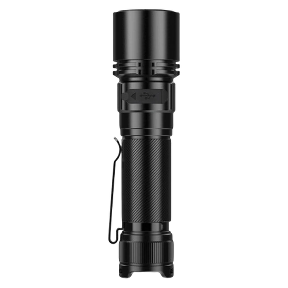 Fenix C5 V2.0 вертикально: алюмінієвий корпус і сталева кліпса