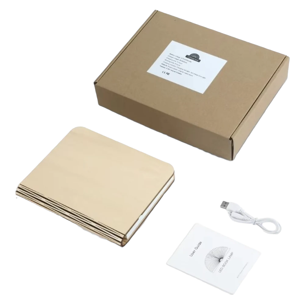 Комплект: лампа-книжка, USB-кабель, інструкція та коробка