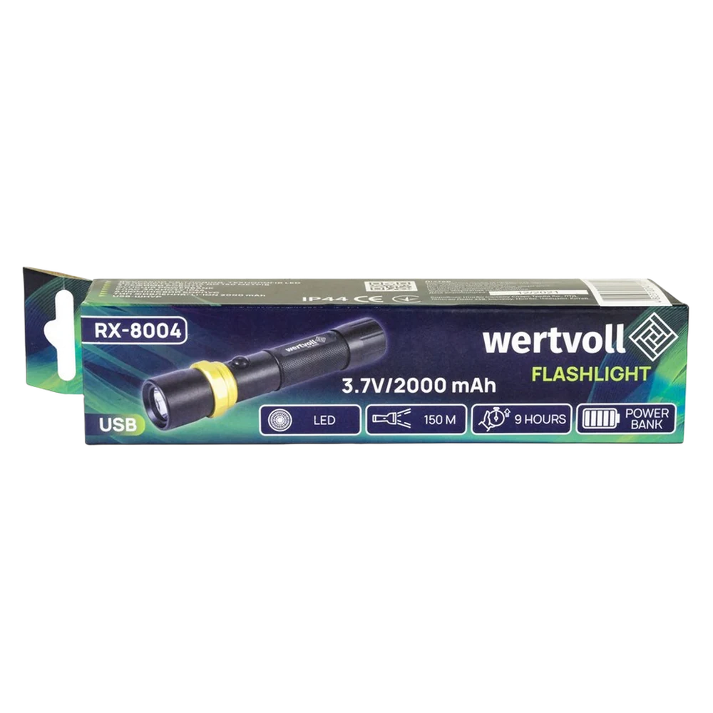 Коробка WERTVOLL RX-8004: 2000 мА·год, 150 м і функція павербанка