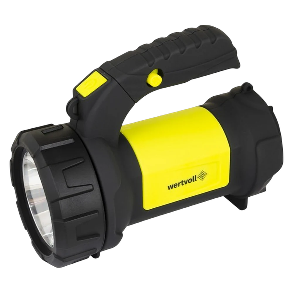 Ліхтар-прожектор WERTVOLL RX-8010 із ручкою зверху, чорно-жовтий корпус